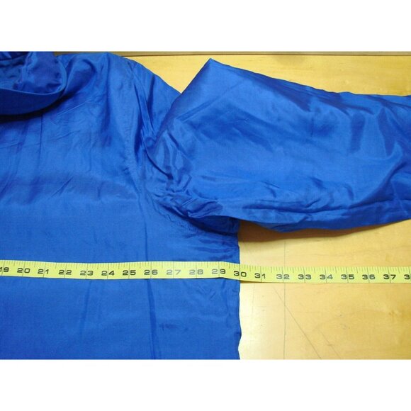 Tudor Court Reversible Silk Polyester Jacket Womens Size 3X Blue Pockets Collar - Picture 5 of 12